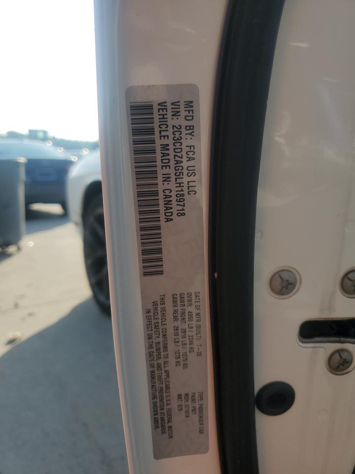 2020 Dodge Challenger Sxt VIN: 2C3CDZAG5LH189718 Lot: 66143535
