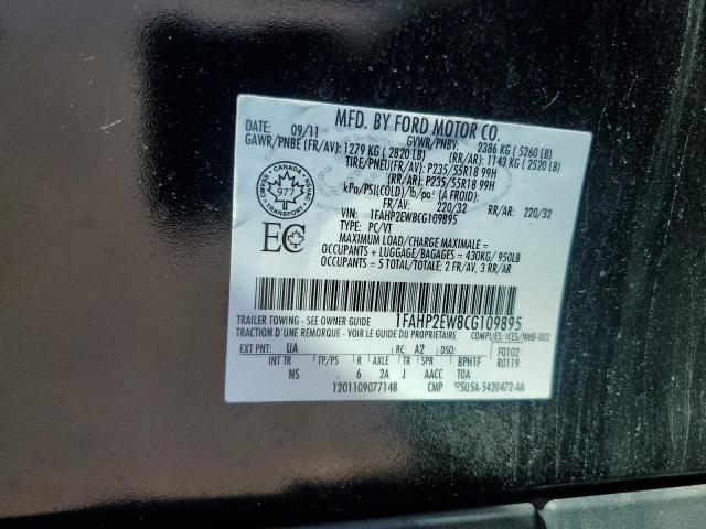 2012 FORD TAURUS SEL  