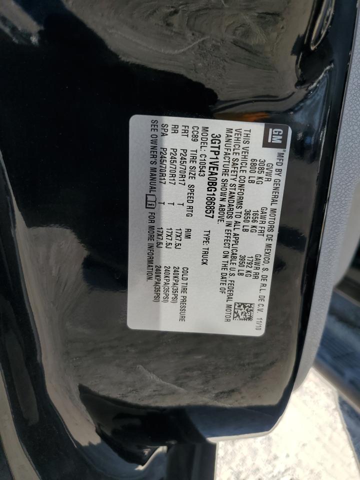 2011 GMC Sierra C1500 Sle VIN: 3GTP1VEA0BG186857 Lot: 64650895