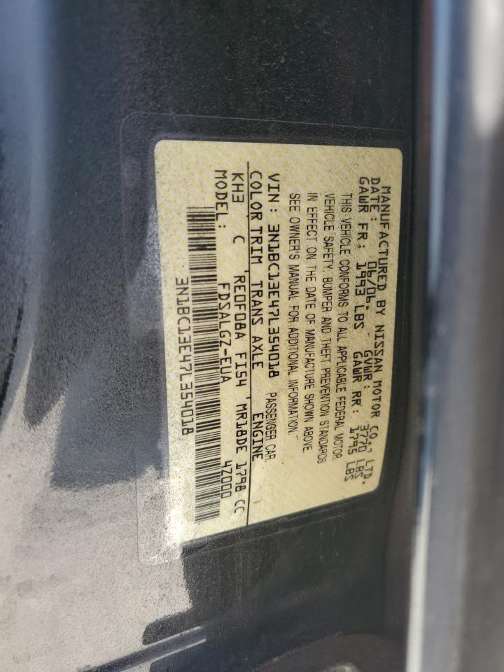 2007 Nissan Versa S VIN: 3N1BC13E47L354018 Lot: 63520145