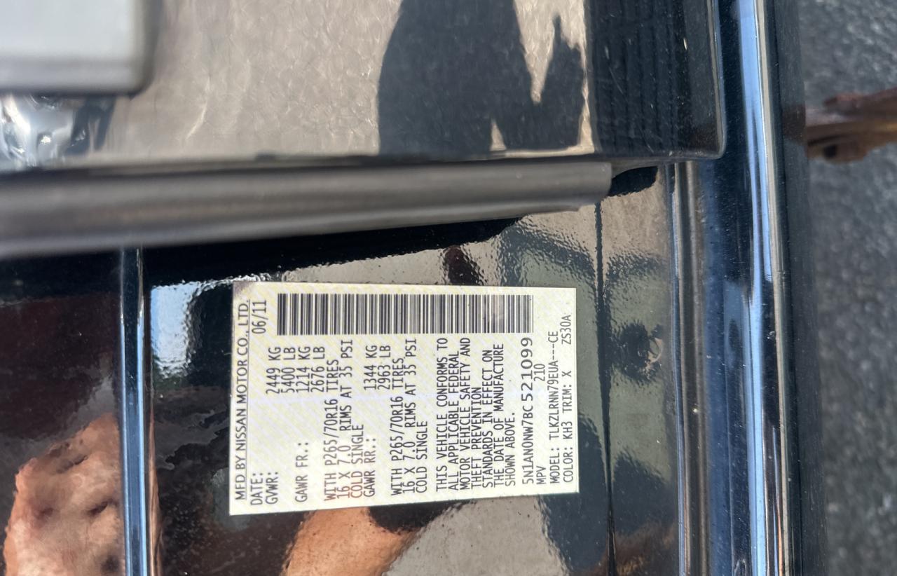 5n1an0nw7bc521099 5N1AN0NW7BC521099 2011 Nissan Xterra Off Road