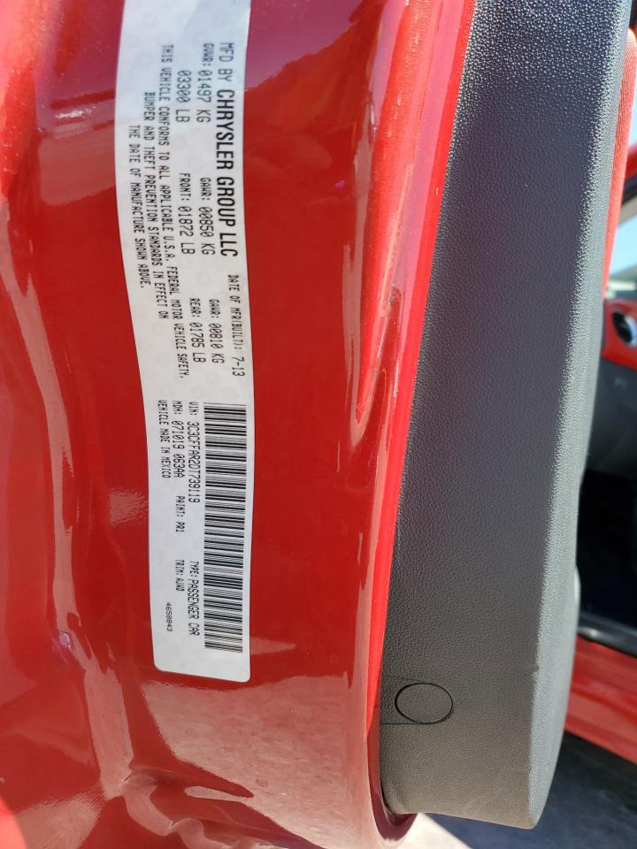 2013 Fiat 500 Pop VIN: 3C3CFFAR2DT739119 Lot: 63117185