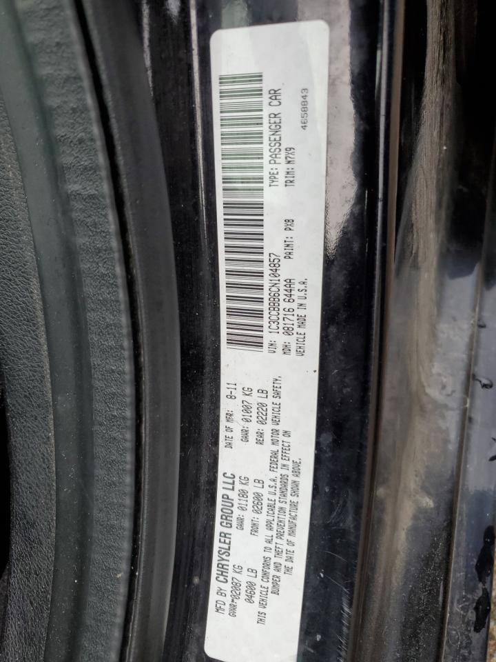 2012 Chrysler 200 Touring VIN: 1C3CCBBB6CN104857 Lot: 63642065