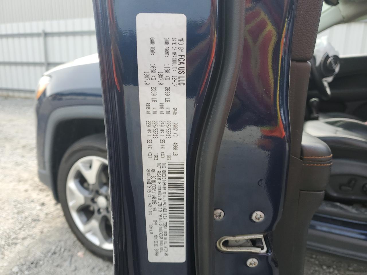 2018 Jeep Compass Limited VIN: 3C4NJDCB5JT246196 Lot: 65933655