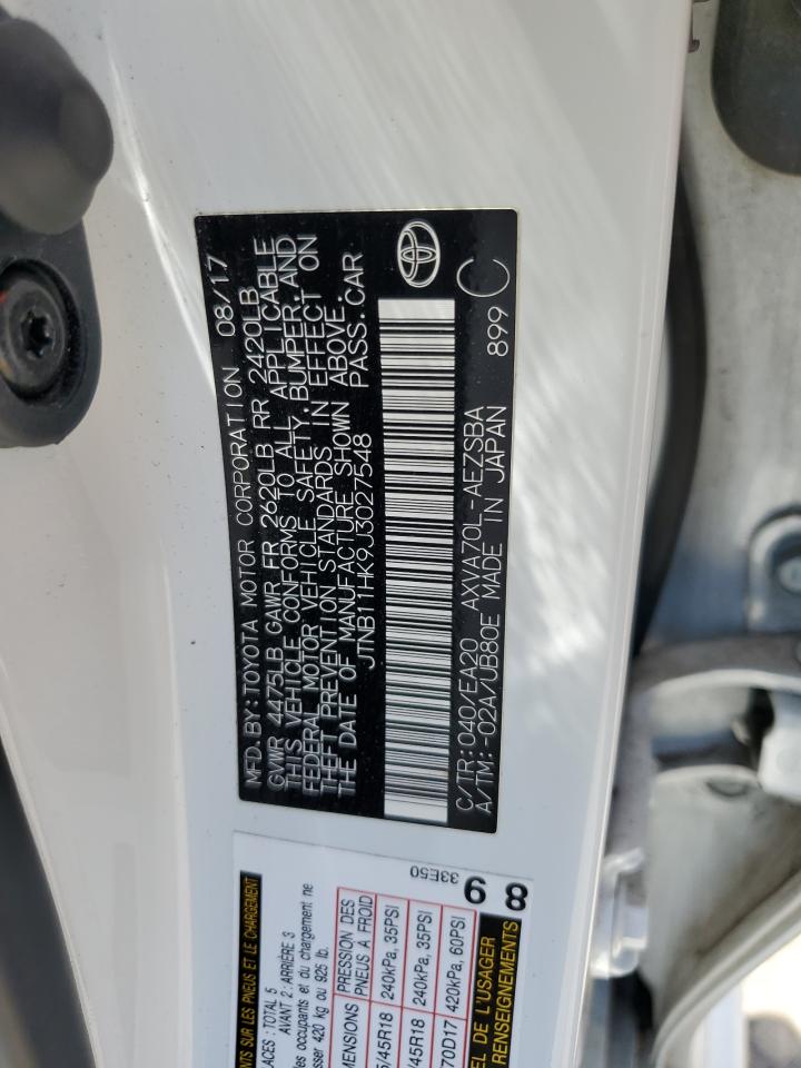 2018 Toyota Camry L VIN: JTNB11HK9J3027548 Lot: 61980935