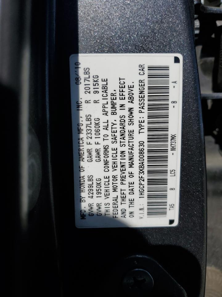 2011 Honda Accord Lx VIN: 1HGCP2F3XBA008630 Lot: 66568415