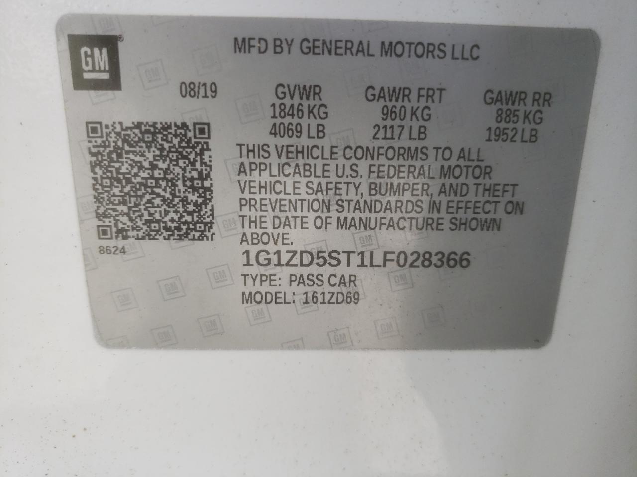 1g1zd5st1lf028366 1G1ZD5ST1LF028366 2020 Chevrolet Malibu Lt