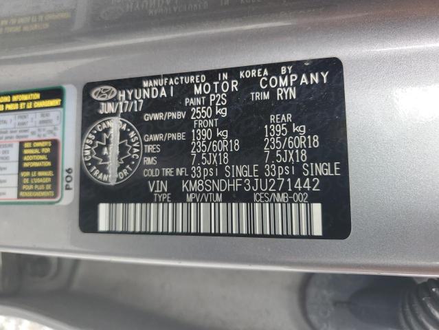 2018 HYUNDAI SANTA FE SE  