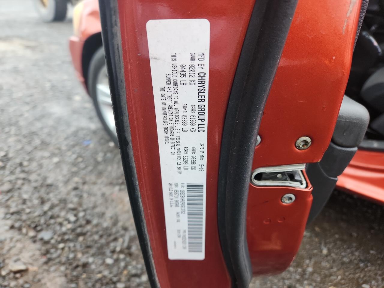 2010 Dodge Caliber Sxt VIN: 1B3CB4HA2AD613762 Lot: 63374185