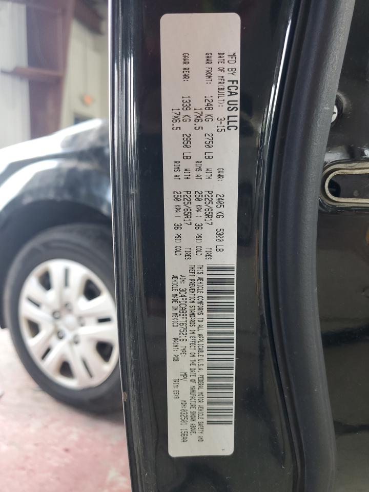 2015 Dodge Journey Se VIN: 3C4PDCAB9FT675216 Lot: 64399895