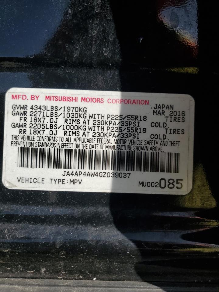 2016 Mitsubishi Outlander Sport Sel VIN: JA4AP4AW4GZ039037 Lot: 63231745