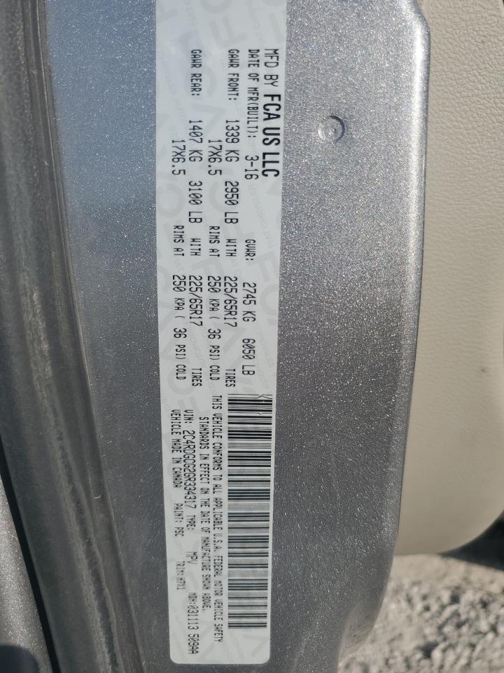 2c4rdgcg2gr334317 2C4RDGCG2GR334317 2016 Dodge Grand Caravan Sxt