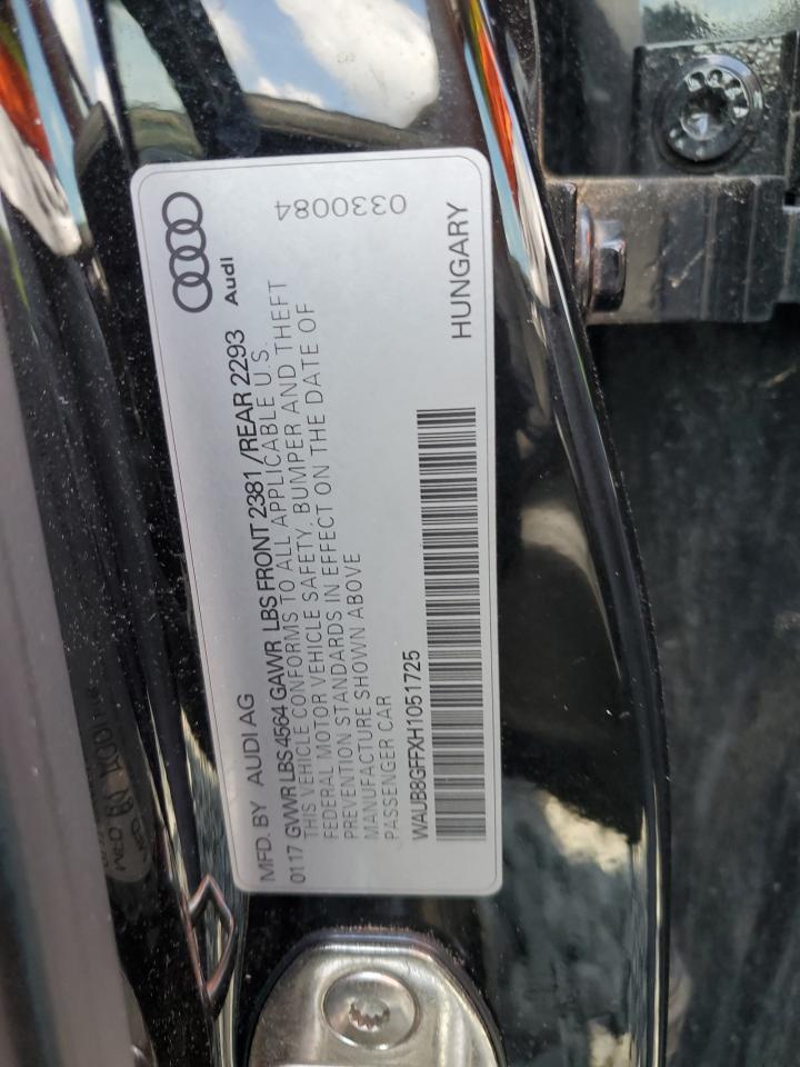 2017 Audi A3 Premium VIN: WAUB8GFFXH1051725 Lot: 63637305