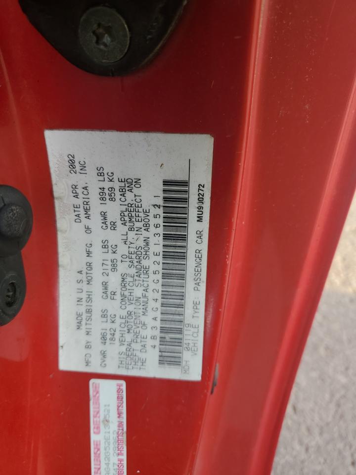 2002 Dodge Stratus Se VIN: 4B3AG42G52E136521 Lot: 66685755