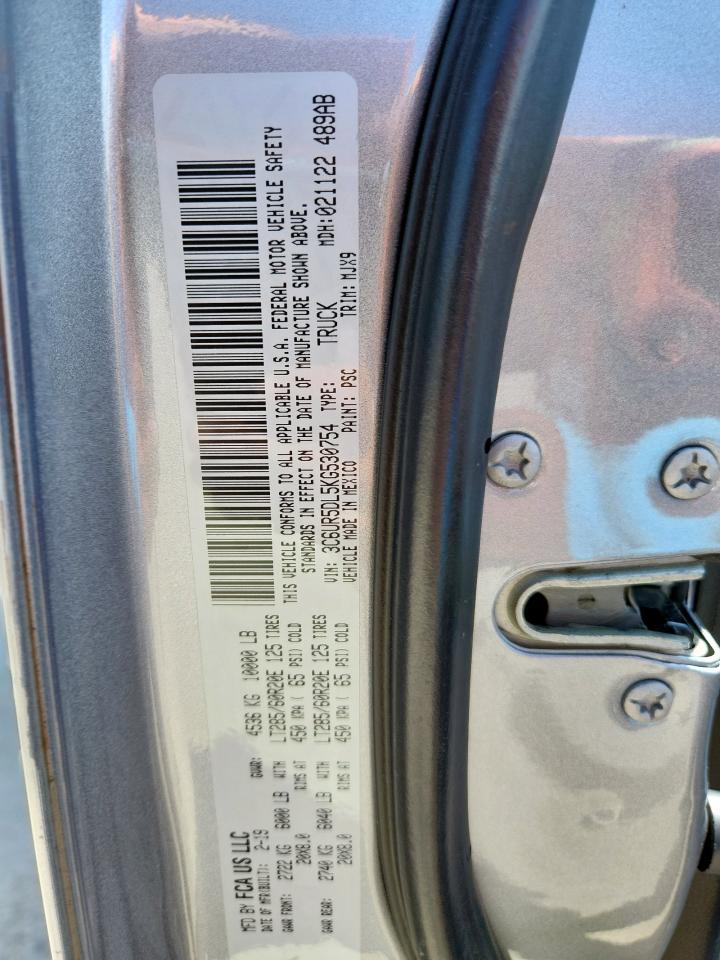 2019 Ram 2500 Big Horn VIN: 3C6UR5DL5KG530754 Lot: 64367525