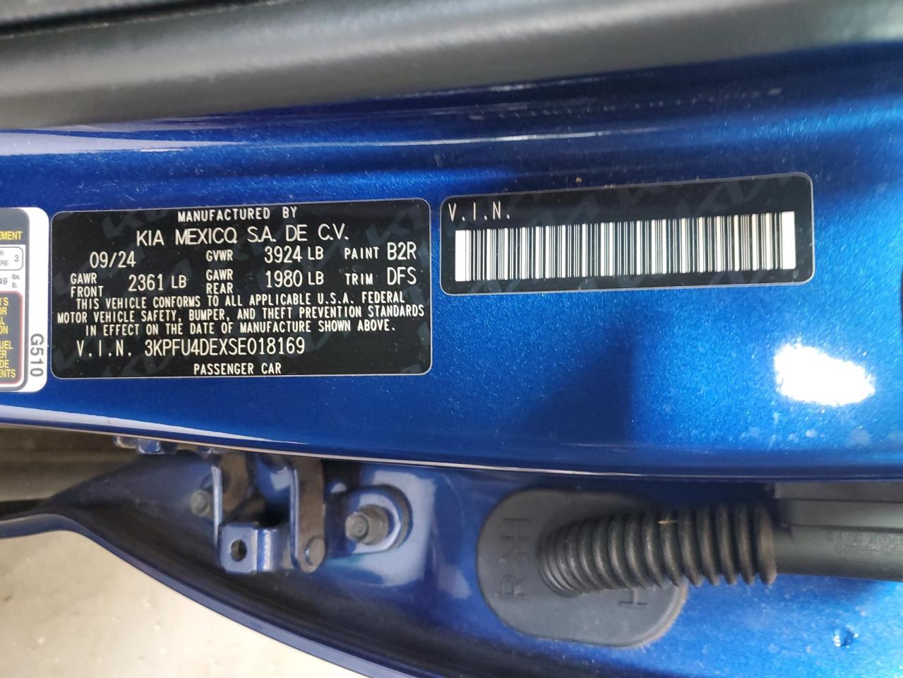2025 Kia K4 Ex VIN: 3KPFU4DEXSE018169 Lot: 65232295