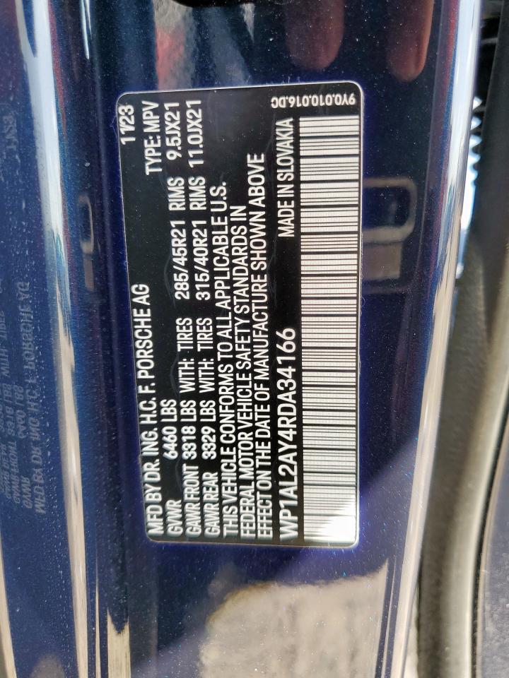 2024 Porsche Cayenne S VIN: WP1AL2AY4RDA34166 Lot: 66730045