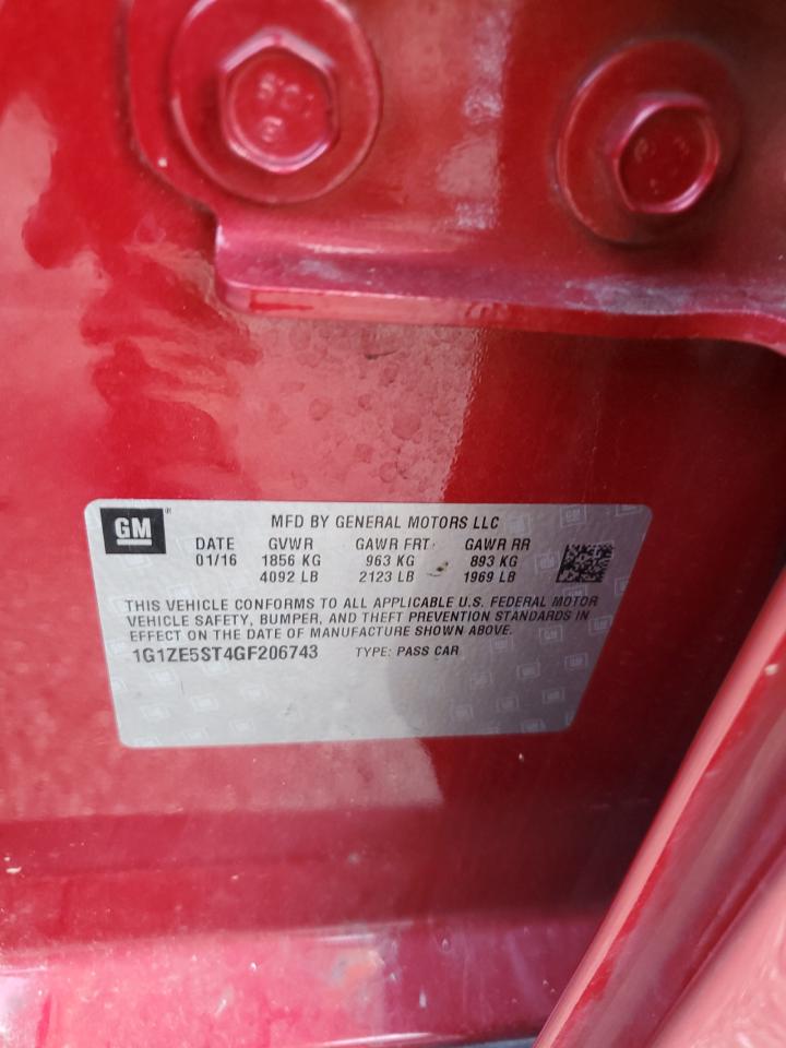 1g1ze5st4gf206743 1G1ZE5ST4GF206743 2016 Chevrolet Malibu Lt