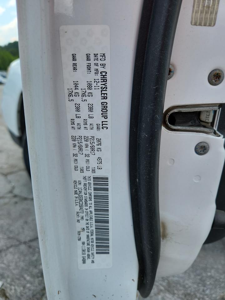 2012 Jeep Compass Latitude VIN: 1C4NJDEBXCD564272 Lot: 63199485