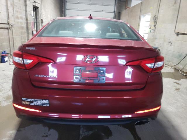  HYUNDAI SONATA 2016 Czerwony