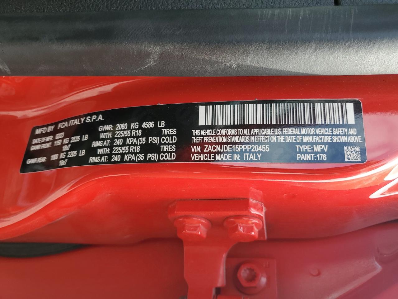 2023 Jeep Renegade Altitude VIN: ZACNJDE15PPP20455 Lot: 67066045