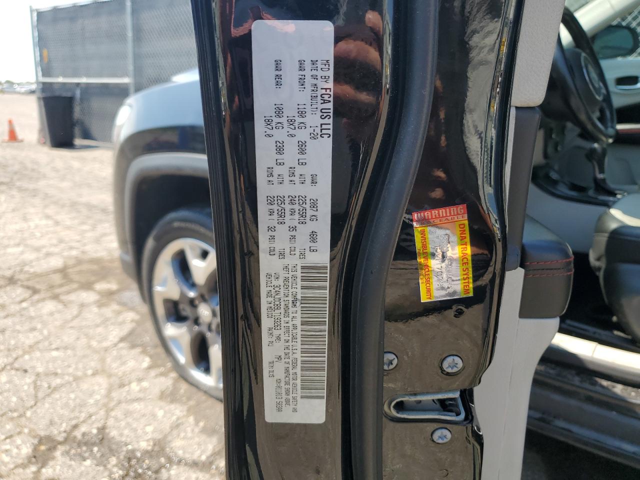 2020 Jeep Compass Limited VIN: 3C4NJDCB9LT193263 Lot: 66271485