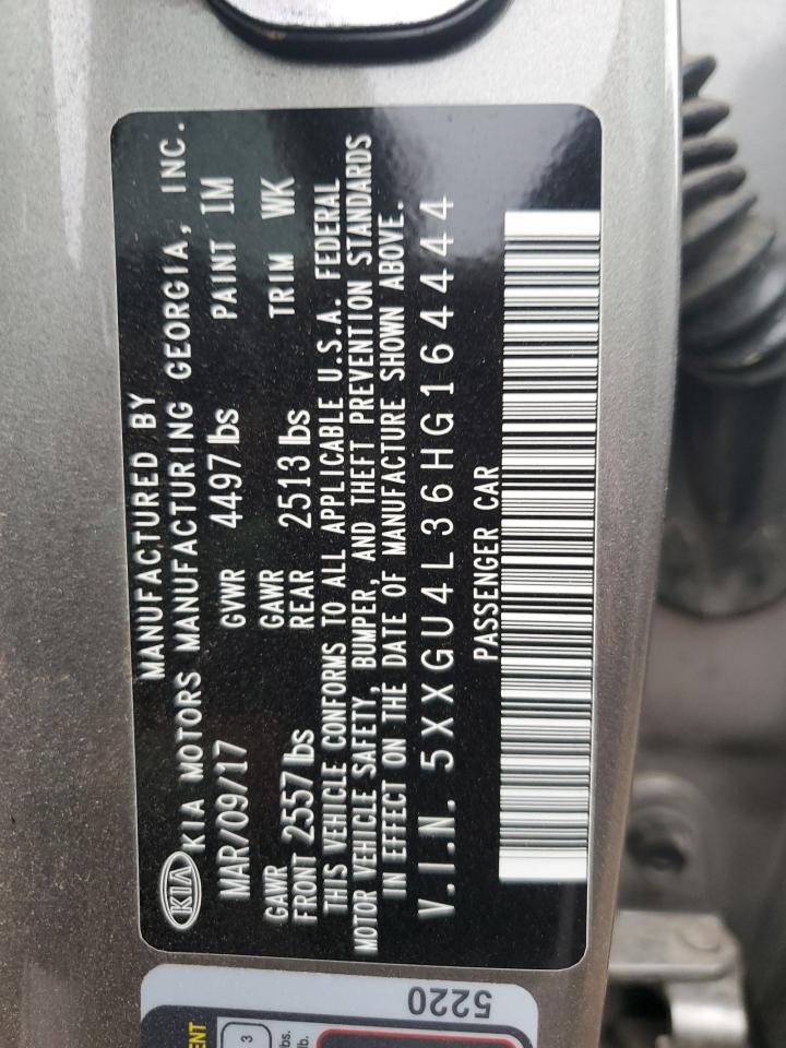 2017 Kia Optima Ex VIN: 5XXGU4L36HG164444 Lot: 64780605