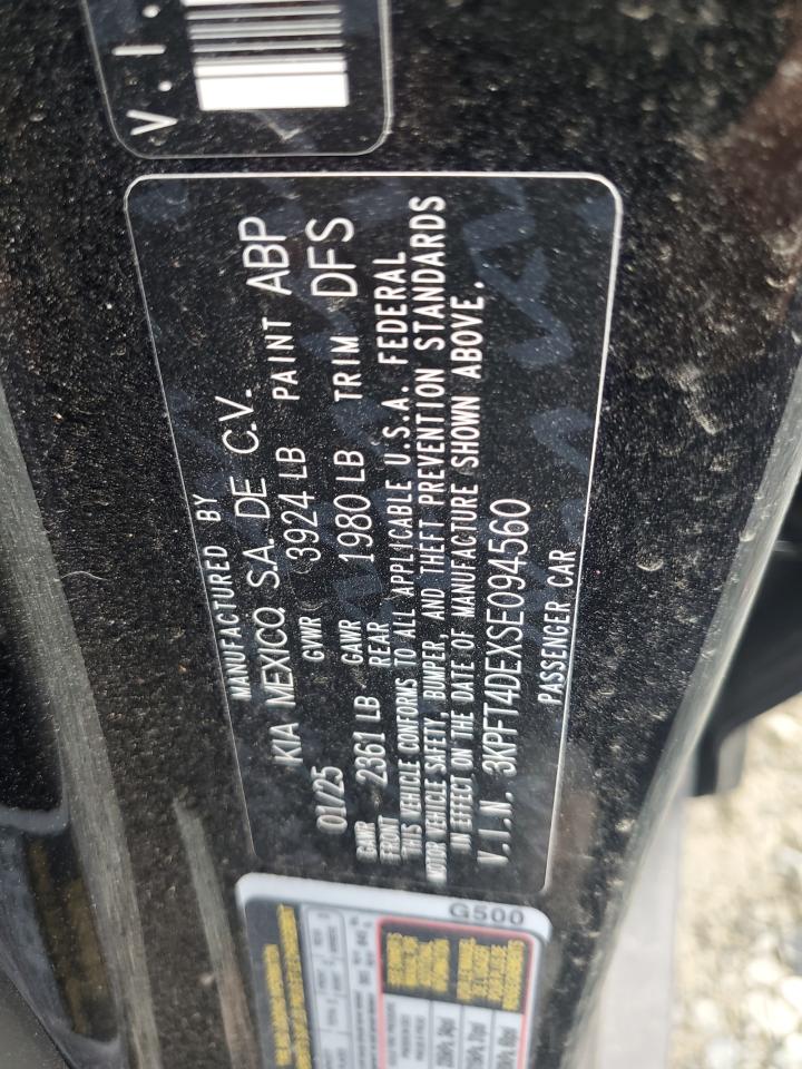 2025 Kia K4 Lx VIN: 3KPFT4DEXSE094560 Lot: 64358105