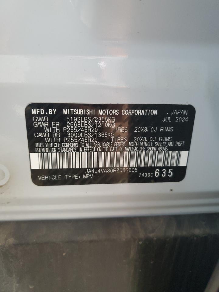2024 Mitsubishi Outlander Se VIN: JA4J4VA86RZ082605 Lot: 64427495