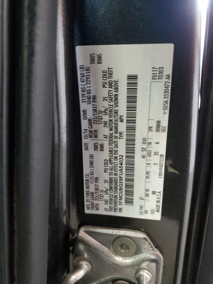 2015 Ford Escape Se VIN: 1FMCU9GX9FUA54032 Lot: 64834335