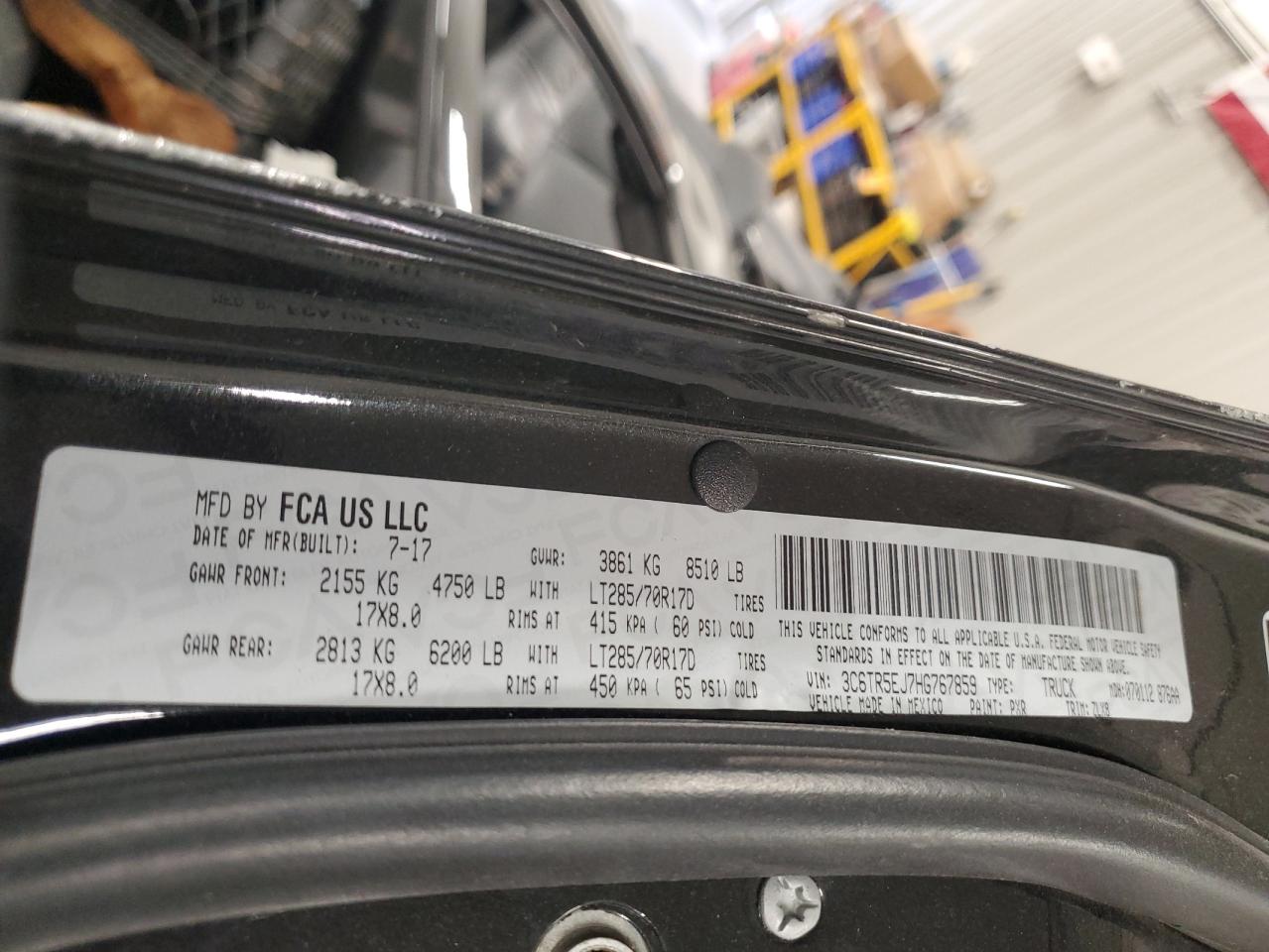 2017 Ram 2500 Powerwagon VIN: 3C6TR5EJ7HG767859 Lot: 66610165