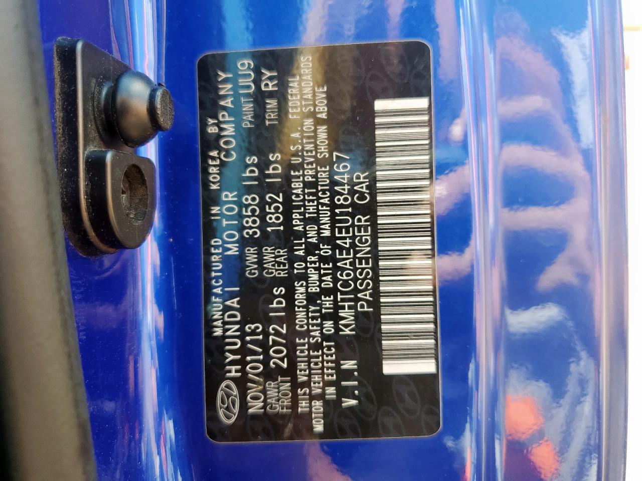 kmhtc6ae4eu184467 KMHTC6AE4EU184467 2014 Hyundai Veloster Turbo