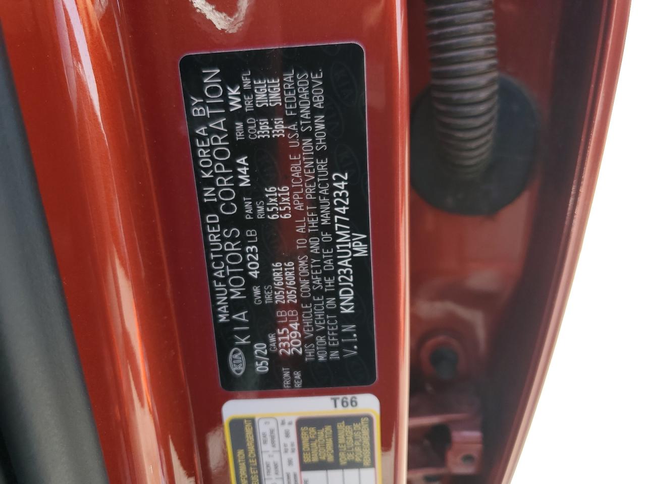 2021 Kia Soul Lx VIN: KNDJ23AU1M7742342 Lot: 64049515