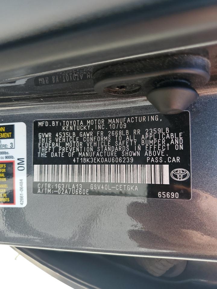2010 Toyota Camry Se VIN: 4T1BK3EK0AU606239 Lot: 64807065