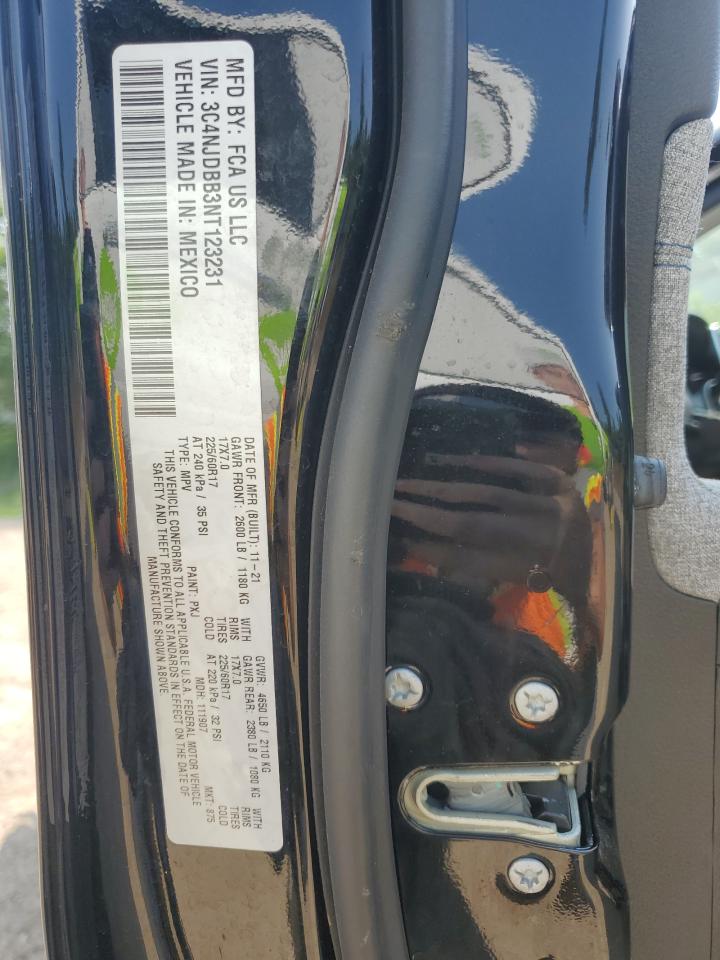 2022 Jeep Compass Latitude VIN: 3C4NJDBB3NT123231 Lot: 64198915