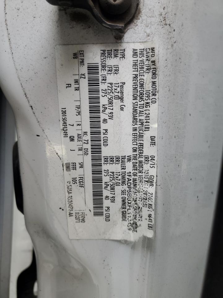 2015 Ford C-Max Sel VIN: 1FADP5BUXFL113459 Lot: 65391455