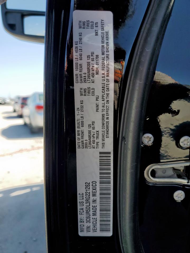 2024 Ram 2500 Big Horn VIN: 3C6UR5DL3RG221262 Lot: 65424335