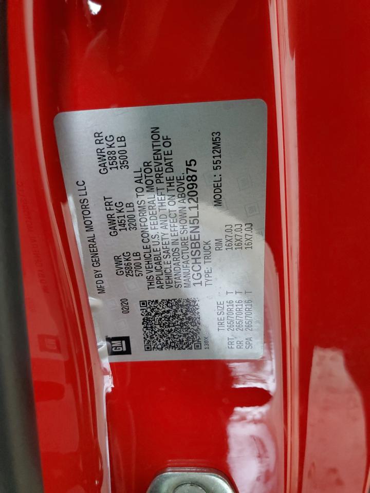 2020 Chevrolet Colorado VIN: 1GCHSBEN5L1209875 Lot: 65134265