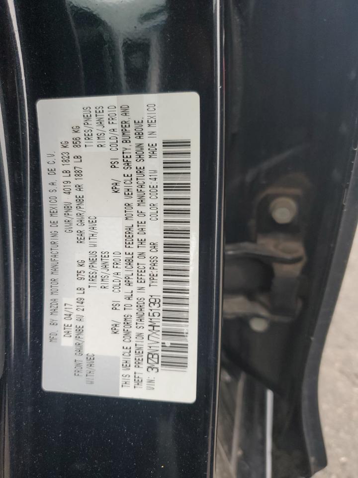 2017 Mazda 3 Touring VIN: 3MZBN1V7XHM151391 Lot: 65319395
