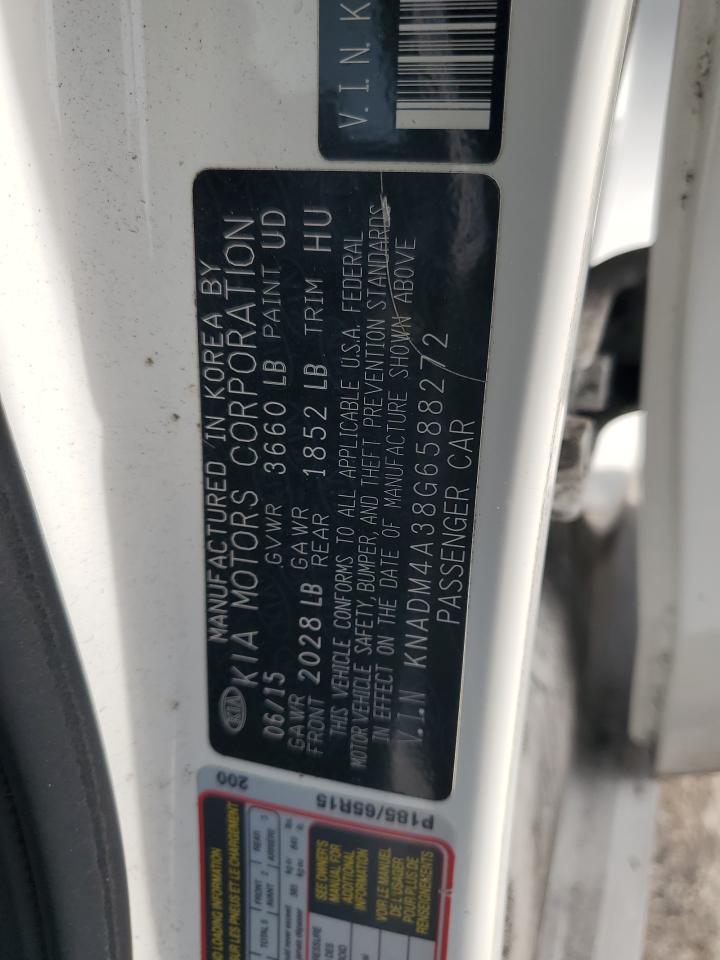 2016 Kia Rio Lx VIN: KNADM4A38G6588272 Lot: 63266835