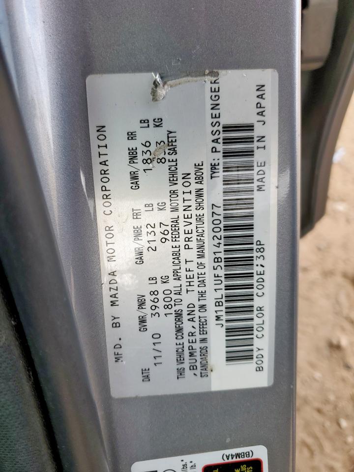 2011 Mazda 3 I VIN: JM1BL1UF5B1420077 Lot: 64277645
