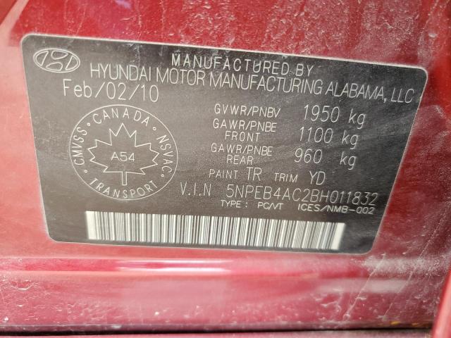 2011 HYUNDAI SONATA GLS  