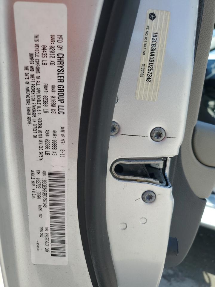 2011 Dodge Caliber Mainstreet VIN: 1B3CB3HA3BD257348 Lot: 63075575