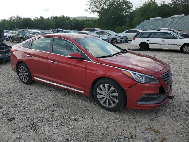 Sedans HYUNDAI SONATA 2017 Czerwony