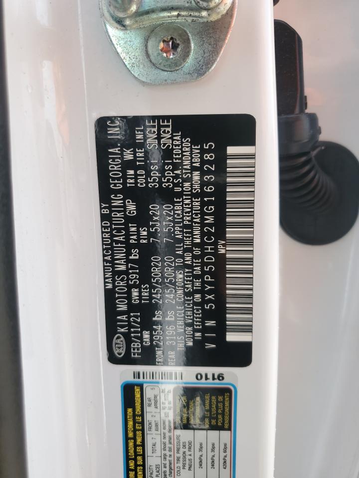 2021 Kia Telluride Sx VIN: 5XYP5DHC2MG163285 Lot: 64022725