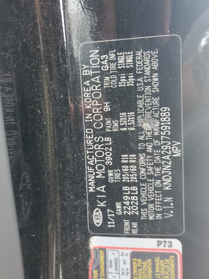 2018 Kia Soul VIN: KNDJN2A29J7591889 Lot: 64311405