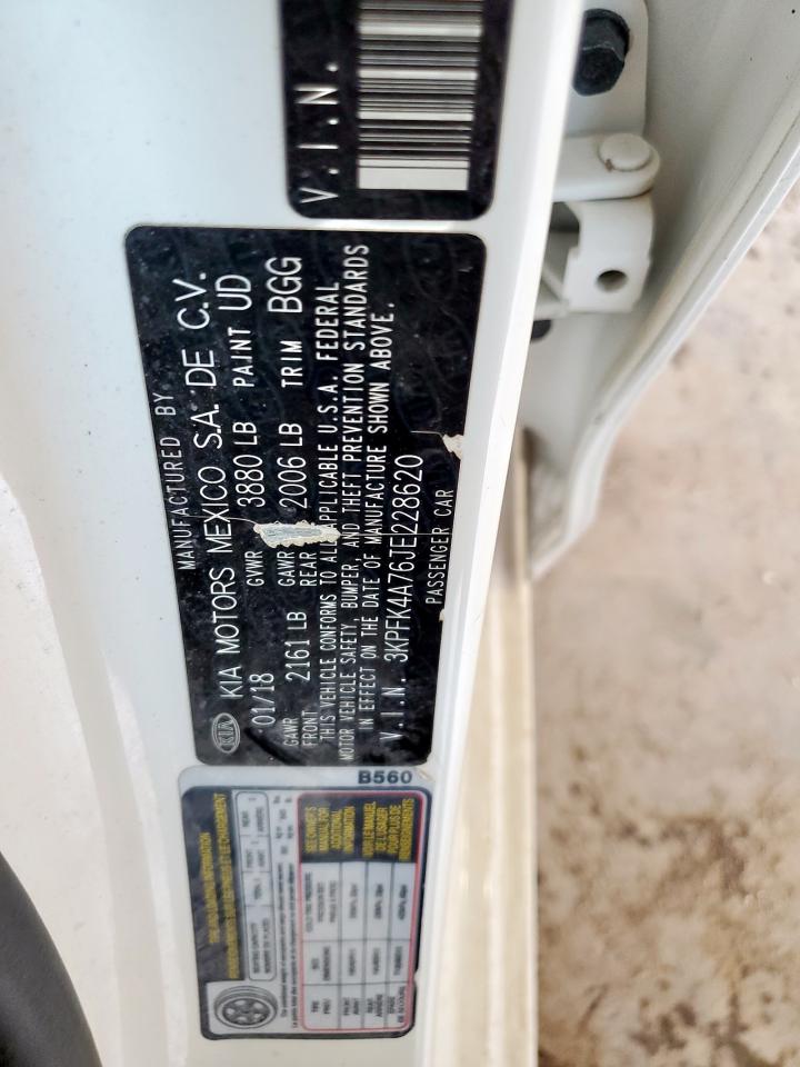 2018 Kia Forte Lx VIN: 3KPFK4A76JE228620 Lot: 64187965