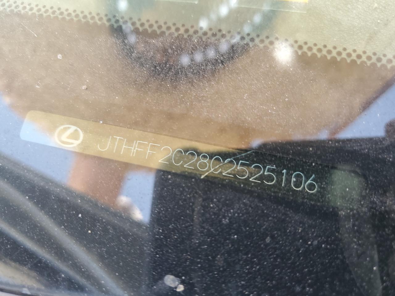 2012 Lexus Is 250 VIN: JTHFF2C28C2525106 Lot: 64694985