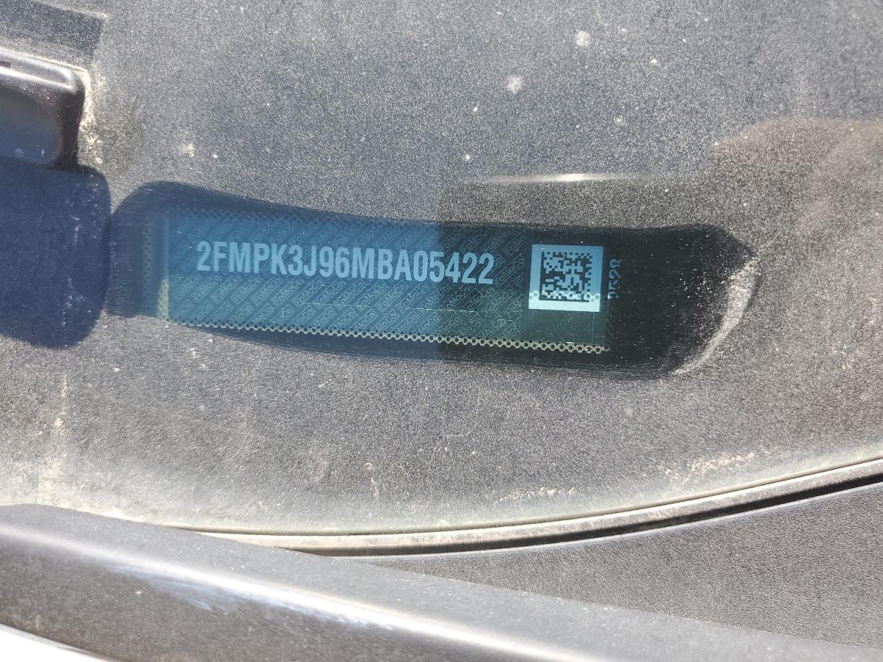 2021 Ford Edge Sel VIN: 2FMPK3J96MBA05422 Lot: 65759765