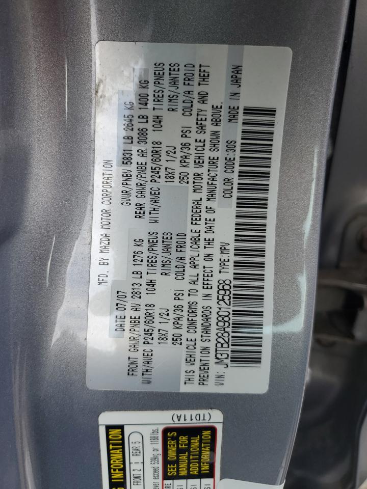 2008 Mazda Cx-9 VIN: JM3TB28A980125968 Lot: 64690655